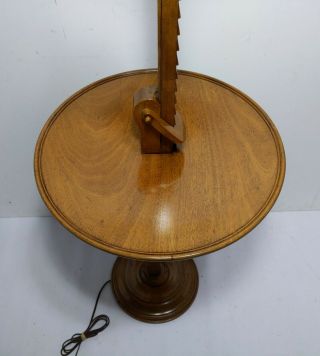 Vintage Adjustable Ratchet Floor Lamp Table Arts & Crafts Frances Elkins STYLE 3