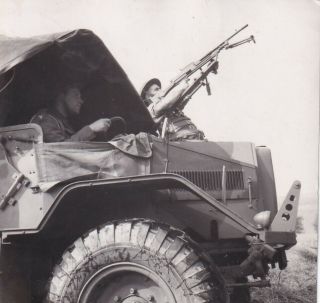 Press Photo Ww2 Aa Bren Gun Mounted On Front Of Portee Truck 6.  9.  1941