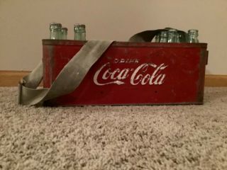 Vintage Coca Cola 6.  5 Oz Bottle Concession Carrier