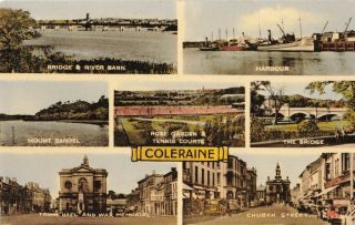 Rare Vintage Postcard - Coleraine Londonderry - Northern Ireland (oct 1962).