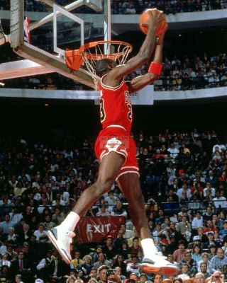 Michael Jordan 1988 Slam Dunk Contest Chicago Bulls - 8x10 Sports Photo (ww057)