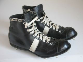 Vtg 1950s 60s Macgregor Leather Football Shoes Cleats Mens Sz 10 Rugby Hi Top