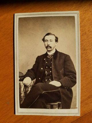 ID ' d & Researched Civil War CDV,  Captain 151st York Infantry,  wounded 3