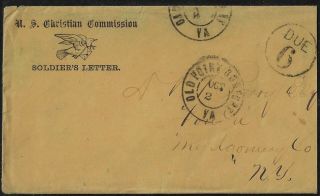 Us 1860s Us Christian Commission Soldier Letter From Fort Monroe Old Point Comfo