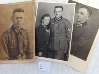 Wehrmacht Wh German Army Ww2 1939 - 45 Postcards X3 Feldbluse Photos Set 6
