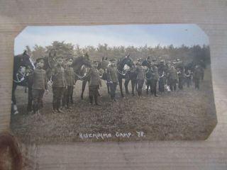 1914 Lincolnshire Yeomanry Squadron Off To Ww1 At Risholme Camp Photo Postcard