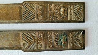 Antique Tiffany Studios Blotters Ends Long American Indian Pattern 3