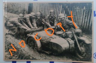 Rare Ww2 German Photo Panzer Division Ostfront 1944,  Size 15x9cm