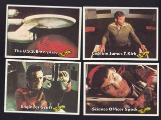 Star Trek Topps 1976 Vintage Complete Hi Grade 88 Card Set 22 Stickers & Wrapper