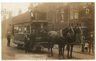 Old Postcard The Last Horse Tram Nechells Birmingham Warks Real Photo 1906