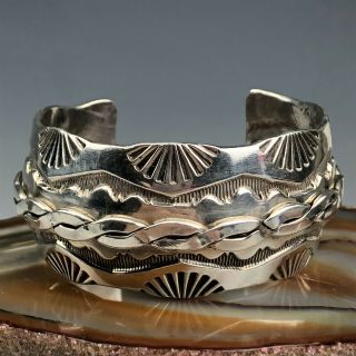 Vtg Rare Marc Anita Apache Native American Sterling Silver 925 Cuff Bracelet Mab