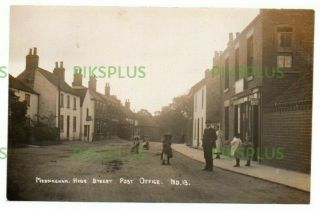 Old Postcard The Post Office Messingham High Street Lincs Real Photo C.  1910