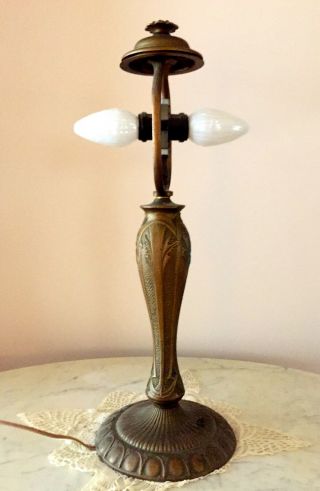 Phoenix Reverse Painted Table Lamp - Handel,  Pairpoint,  Arts And Crafts Era 6