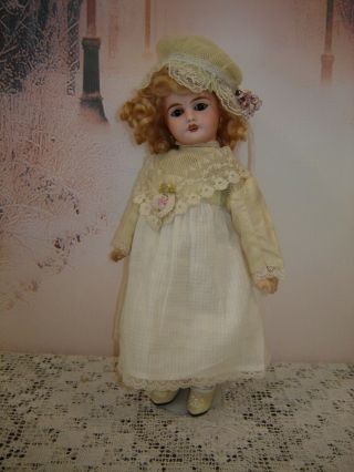 Petite 12” Antique French Bebe Mon Cheri Bisque Doll