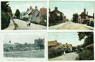 Old Postcards Eversholt Hockliffe & Tingrith Bedfordshire Vintage 1905 - 10