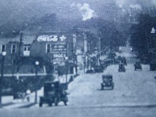 vTg 1920 Rockwood TN Main Street Business District Coca Cola ad signs old cars 3