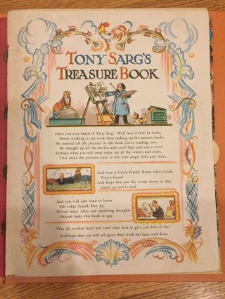 TONY SARG ' S TREASURE BOOK - Rip Van Winkle - Alice - Treasure Island 1942 4