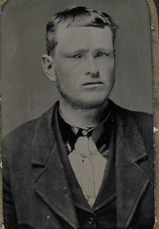 Tintype Photo T262 Western Man - Possible Gunfighter Outlaw Butch Cassidy