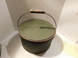Antique Shaker Style Pantry Box with Green Paint 3