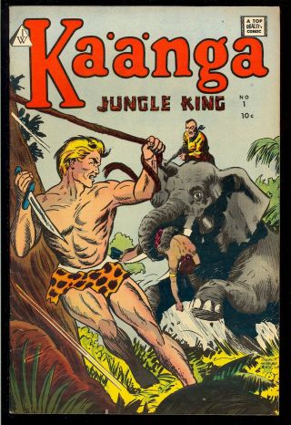 Kaanga Jungle King 1 (iw) Hard To Find First Issue Comic 1958 Fn - Vf