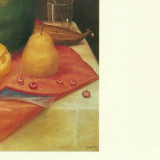 Still Life With Watermelon 1974 - Signed Paint By Fernando Botero Vintage Postcard 2