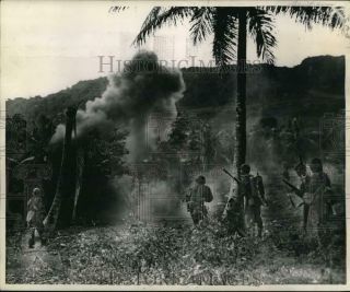 1944 Press Photo U.  S.  Marines In Battle For Saipan,  World War Ii - Nom17123