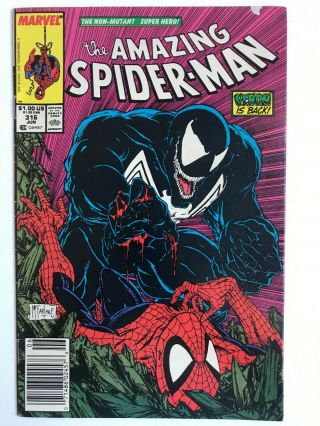 The Spider - Man 316 - Marvel Comics Venom Cover Todd Mcfarlane Newsstand
