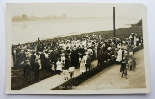 Vintage 1914 Rp Postcard Open Air Service The Cliff Newnham On Severn