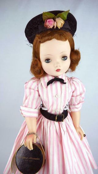 Vintage Alexander Cissy Tagged Candy - Striped Pink Dress & Belt No Doll Or Hat