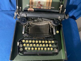 Vtg Antique Corona 3 Standard Portable Folding Typewriter W/Case paperwork 20s 2