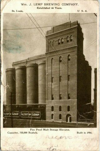 St Louis Missouri Lemp Brewing Company Beer Old Undivided Back Postcard View