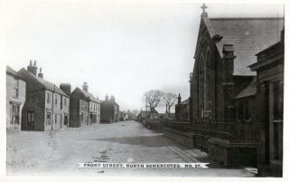 North Somercotes Front Street Chapel Nr Louth Sepia Rp Old Postcard