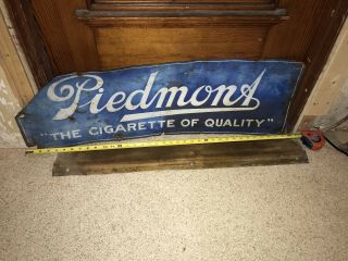 RARE Piedmont Cigarette / Tobacco Vintage Tin Sign - Early 1900 ' s 4