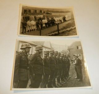 2 Wwii German Soldiers Helmets Photographs Emden Ww2 Foto 115