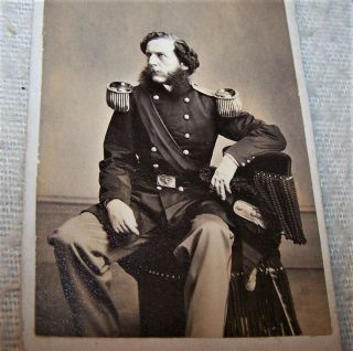 Scarce Civil War CDV Photo - Surgeon / General Samuel Wylie Crawford - Pa.  Res. 2