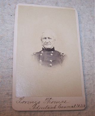 Fine Civil War Cdv Photo - Adjutant General Lorenzo Thomas