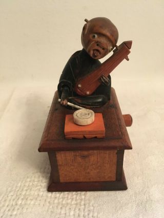 Vintage Kobe Doll Mechanical Toy Hand Carved Samisen/lute Player 8 Of 11