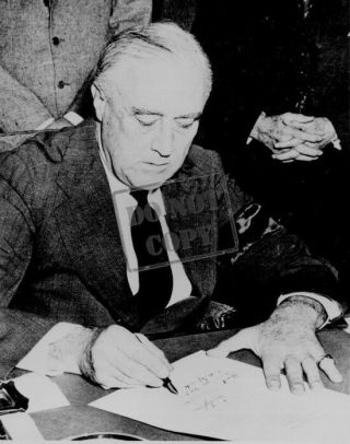 Potus Roosevelt Declaration Of War On Japan World War 2 Wwii 8x12 Photo Picture