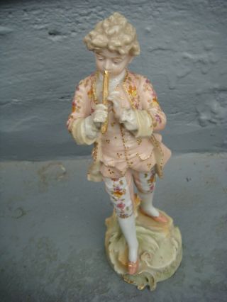 Rrr Rare Antique Germany Porcelain Boy Figurine