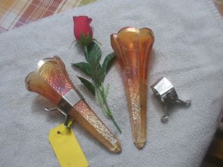 Carnival Marigold Car Bud Flower Vase With Bracket Model A T Ford Town Auto Rod