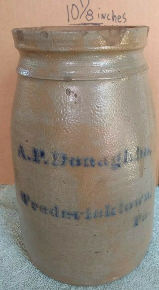 A.  P.  Donaghho Fredericktown,  Pa Stoneware Crock Rare