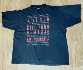 Vintage 1994 Marilyn Manson European Kill God T - Shirt Mens Xl