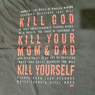 Vintage 1994 Marilyn Manson European Kill God T - Shirt Mens XL 2