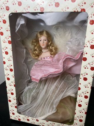 1996 Vintage Victorian Style Porcelain Fairy Doll Dillards Trimmings Ornaments