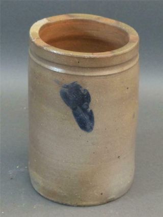 Small,  Antique Salt Glazed,  Decorated Stoneware Crock