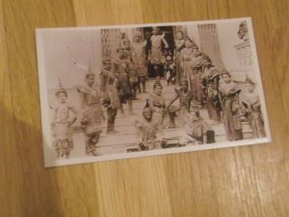 Old Real Photo Postcard People At Temple By S Hatano Of Rising Sun Photo Studio