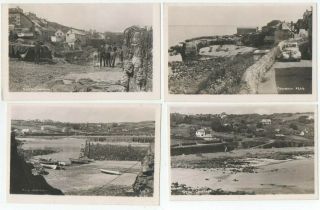 Old Postcards Coverack Cornwall Hawke ? Real Photos Vintage 1930s