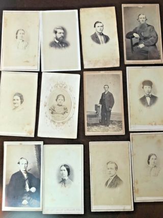 12 Civil War Era Cdv Photos All With Civil War Tax Stamps Some Id’d