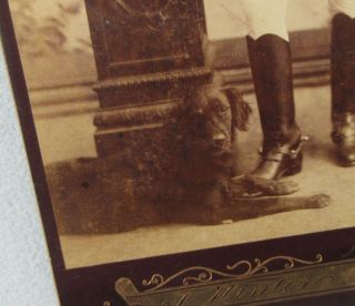 CABINET CARD SOLDIER FLAT COATED RETRIEVER DOG INDIA MURREE PINDEE MILITARY 2