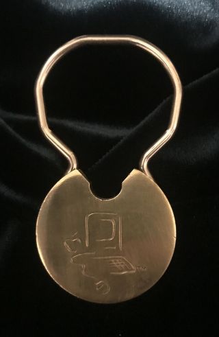 Macintosh Picasso Brass Key Ring - RARE - Vintage Apple Computer Steve Jobs Mac 3